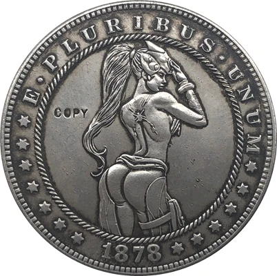 Хобо Никель 1878-CC сша Морган долларовая Монета КОПИЯ Тип 135