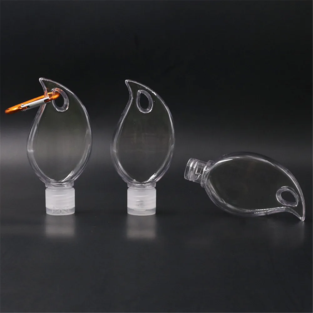 Переносная пустая многоразовая бутылка в форме сердца с кольцом для ключей