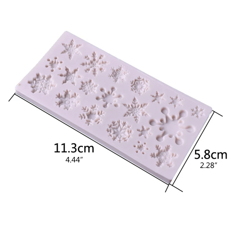 

Multiple Shapes Christmas Snowflake Cake DIY Mold Silicone Party DIY Fondant 27RF