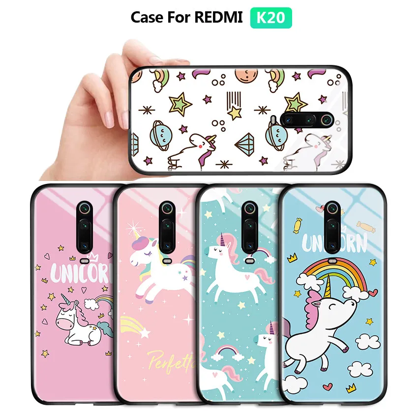 Для Xiaomi Redmi K20 Pro Mi 9T милый розовый чехол с рисунком единорога ударопрочный