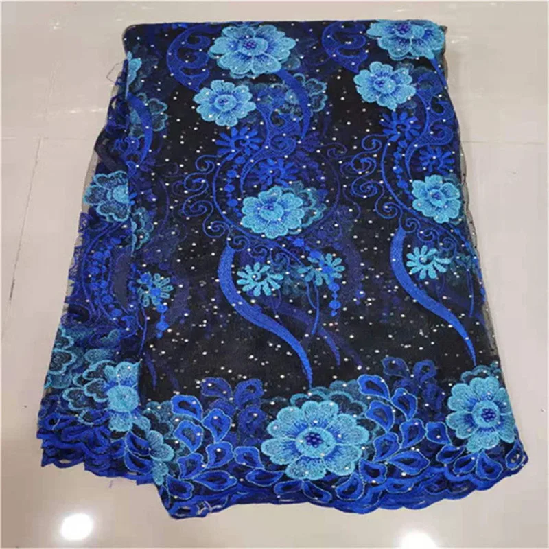 Кружево украшенное бисером в африканском стиле ткани зеленые блестки высокое