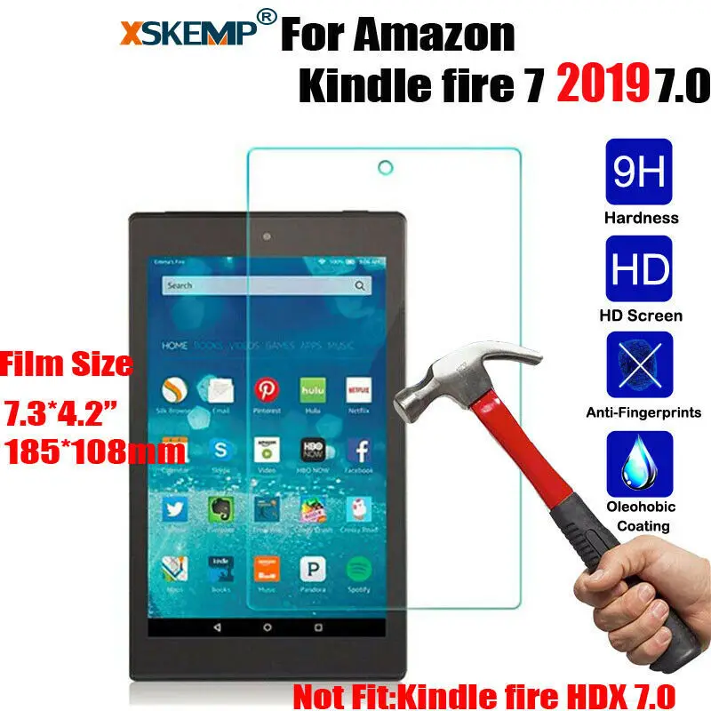 

Закаленное стекло для защиты экрана для Amazon Kindle Fire 7 2019 9 поколения 2019 7,0"