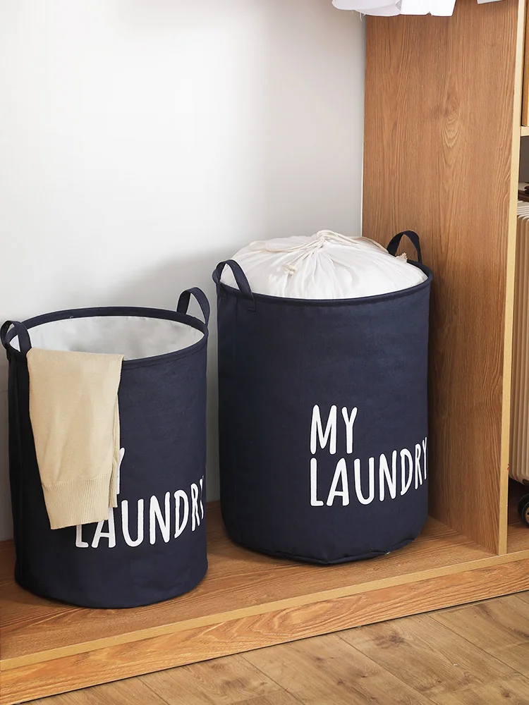 

Корзина для грязной одежды из хлопка и льна, водонепроницаемый складной органайзер для игрушек, ведро для хранения, органайзер для домашнег...