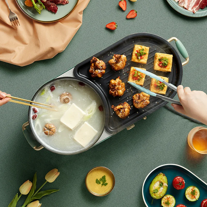 Домашний Многофункциональный гриль для барбекю встроенная небольшая