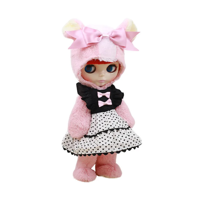 Fortune Days 1/6 BJD 30 см синий розовый медведь костюм одежда Высокое качество игрушки