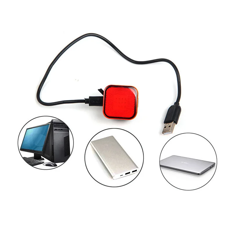 

1 pcs Bicycle Tail Light Bicycle USB Charging Warning Light Mountain Bike Road Lights