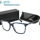 Очки IVSTA квадратные с диоптриями, мужские оправы Acetate5031, с защитой от голубосветильник света