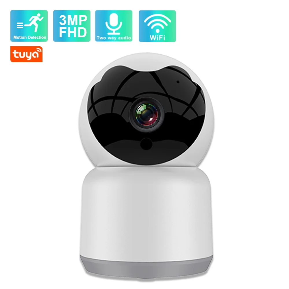 

3MP IP Camera Wifi Ultra HD Night Vision Ai Human Detect Auto Tracking Two Way Audio Wireless Home Security Camera 1080P