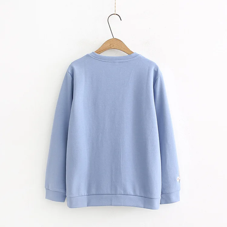 Женские Новые Осенние хлопковые свитшоты повседневные сливовые с круглым