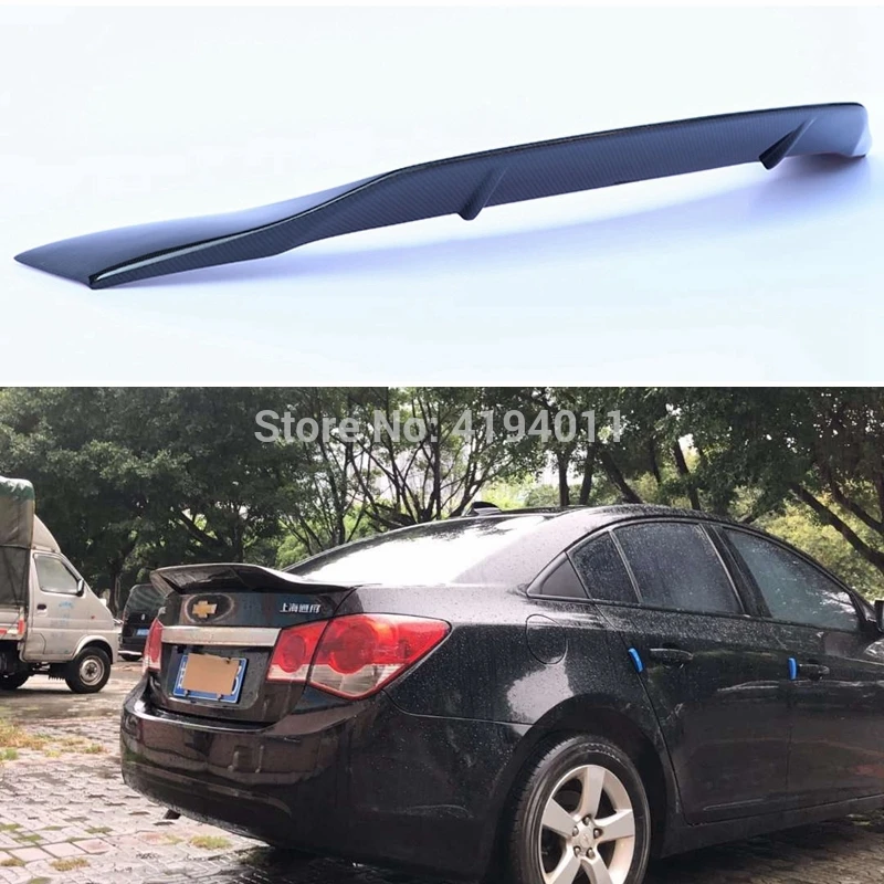 Car Styling High Quality FRP Carbon Fiber Unpainted Color Rear Spoiler Trunk Lip Wing For Chevrolet Cruze 2009-2014 Spoiler