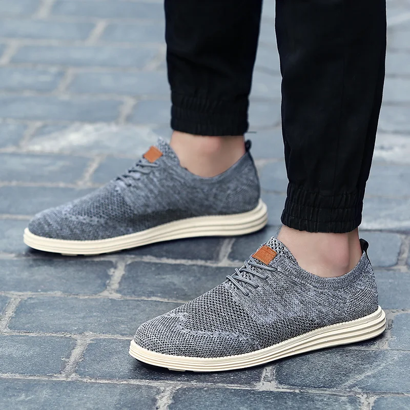 KATESEN/Новинка Мужская обувь с перфорацией типа броги легкая со шнуровкой в