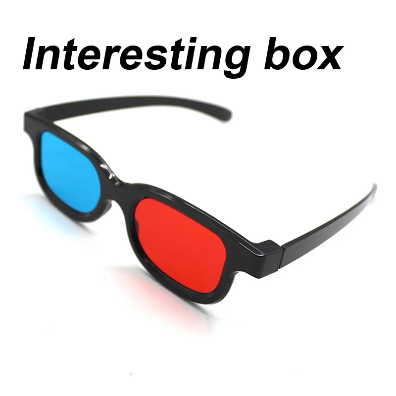 Пластиковые красные и синие 3d-очки для мобильного ТВ компьютерный проектор общий
