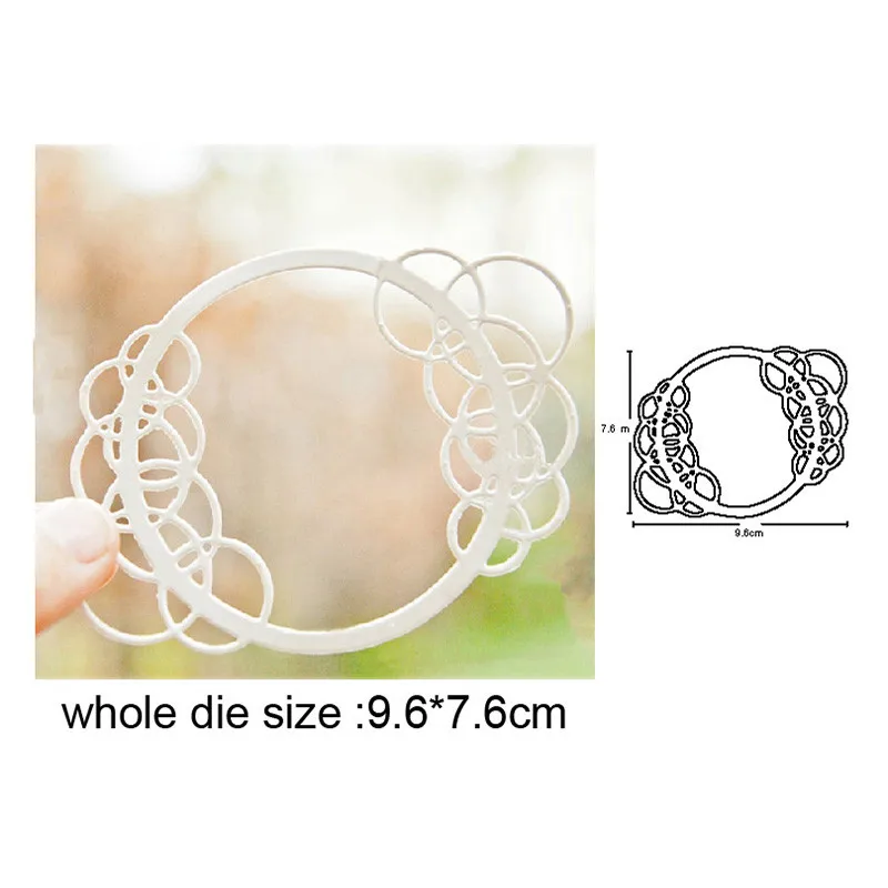 Ремесленные штампы в форме венка из пузырей рамка металлические трафареты для