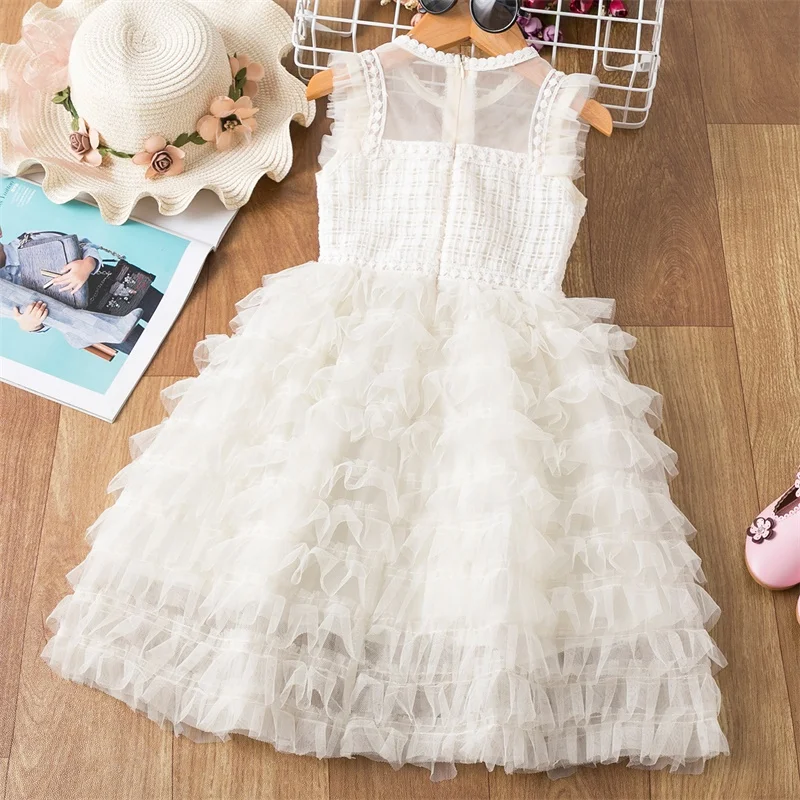 Summer Vest Dress Fantasia Girls Clothing Costume Children Birthday Party up Princess Vestidos | Детская одежда и обувь
