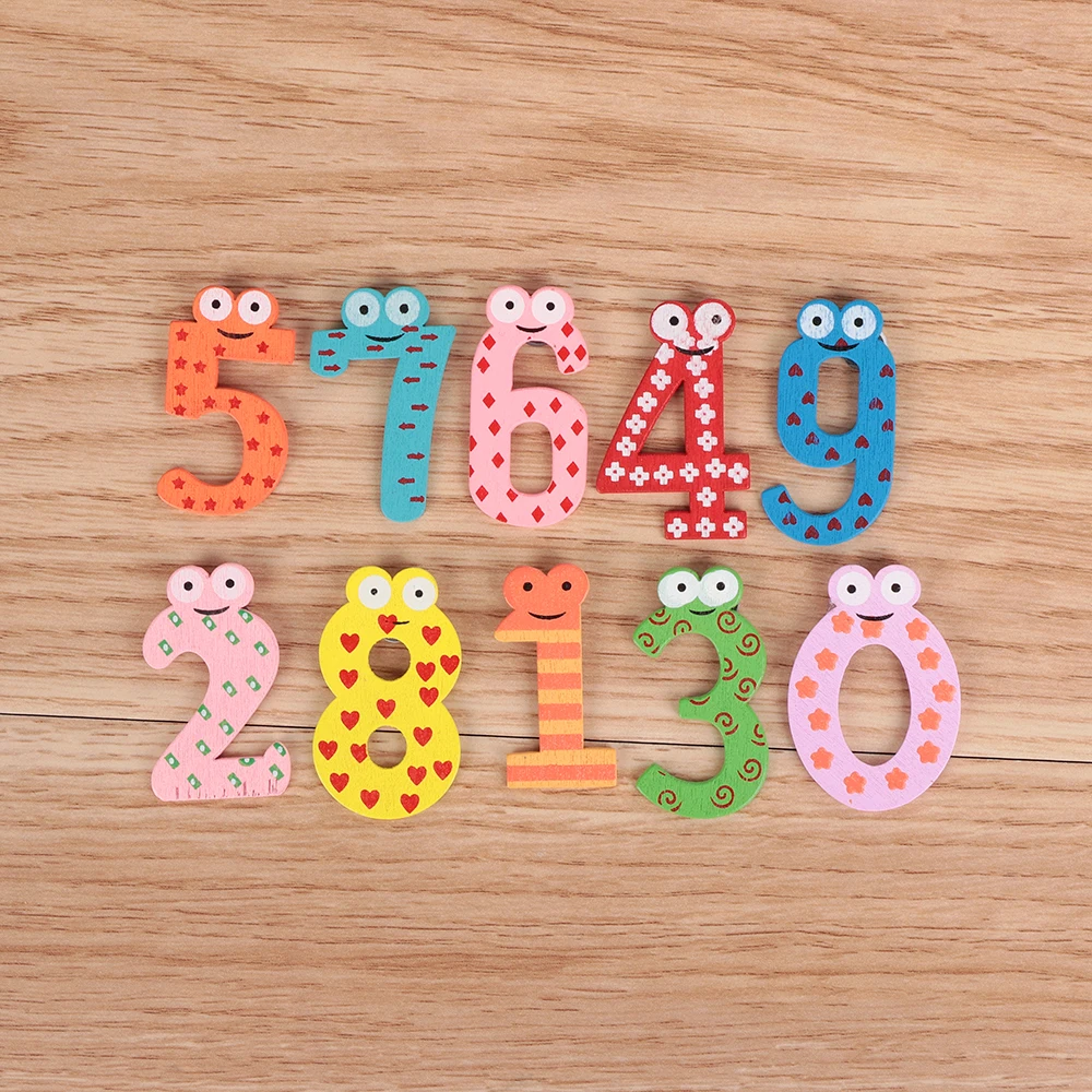 10 шт./компл. Монтессори детский холодильник с номером магнитная фигура на