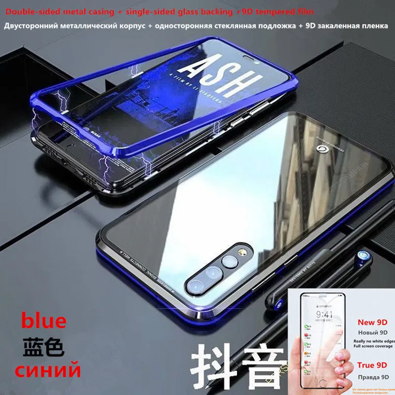 Чехол для oneplus 7 pro с магнитной адсорбцией, металлический чехол для oneplus 5t 6t 7, одностороннее стекло, двусторонний металл в розничной упаковке