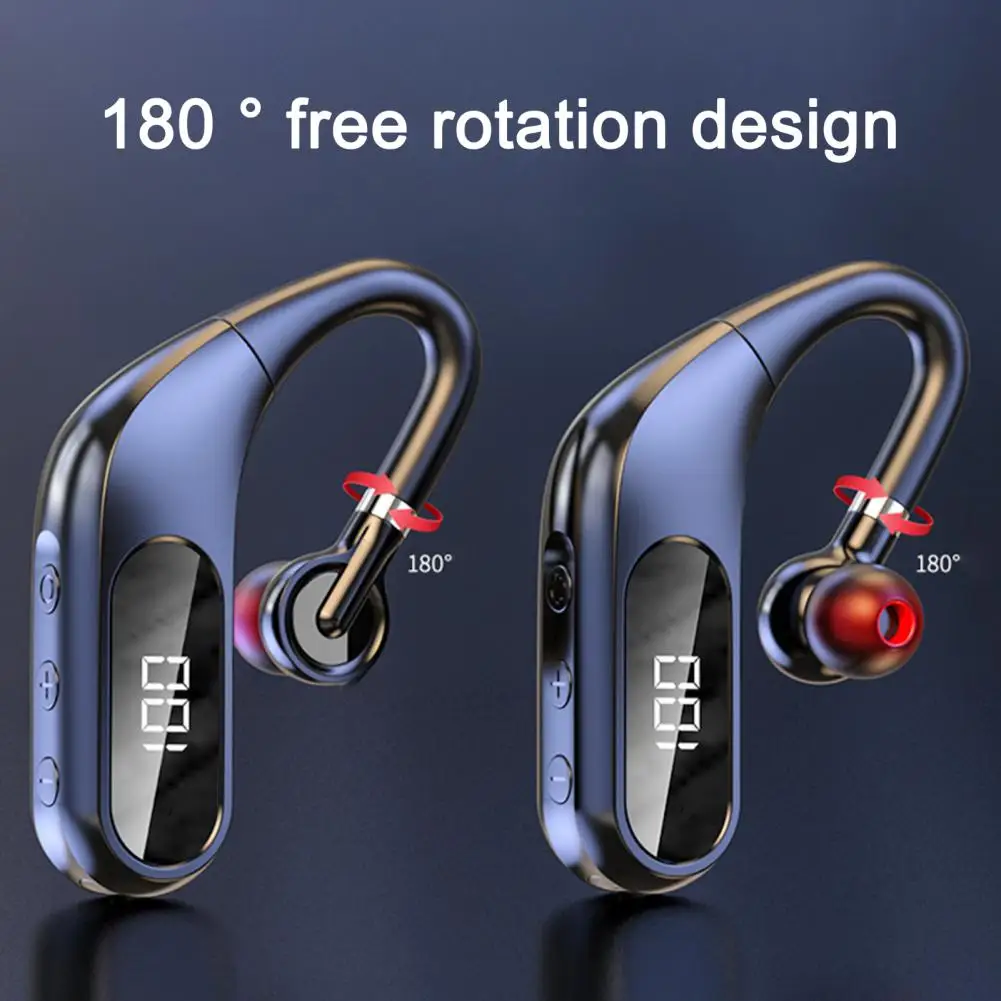 KJ10 TWS подвесные наушники с вращением на 180 °, деловая Bluetooth-гарнитура, Спортивные Беспроводные наушники с дисплеем, наушники