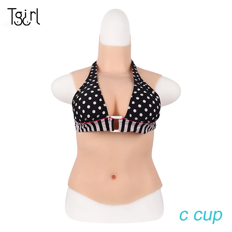 

Tgirl Lifelike Female C CUP Silicone Boobs Breast Forms Half body Tight For Dragqueen Crossdresser Transgender