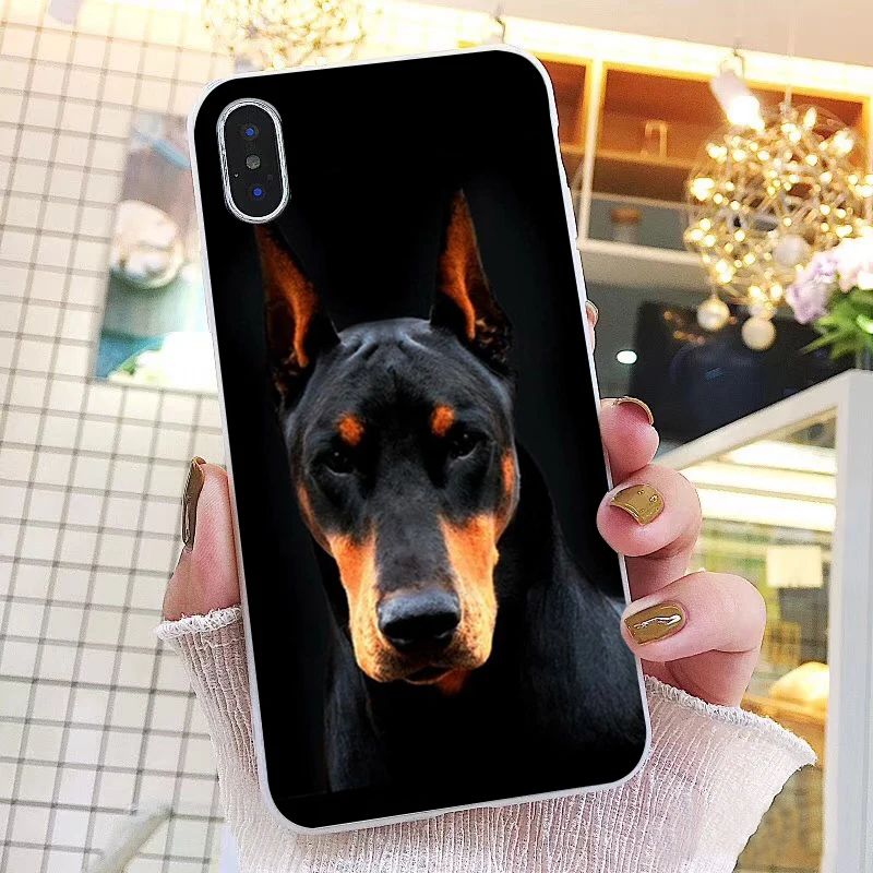 Чехол Doberman для телефона с изображением собаки iphone 13 Pro Max 12 mini 12Pro SE2 11 11Pro XS MAX XR 7 8 Plus