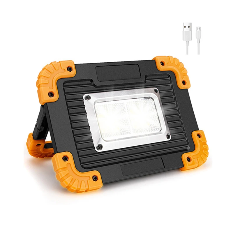 

LED Work Light Rechargeable Emergency Flood Lamp for Camping Travel Outdoor WHShopping