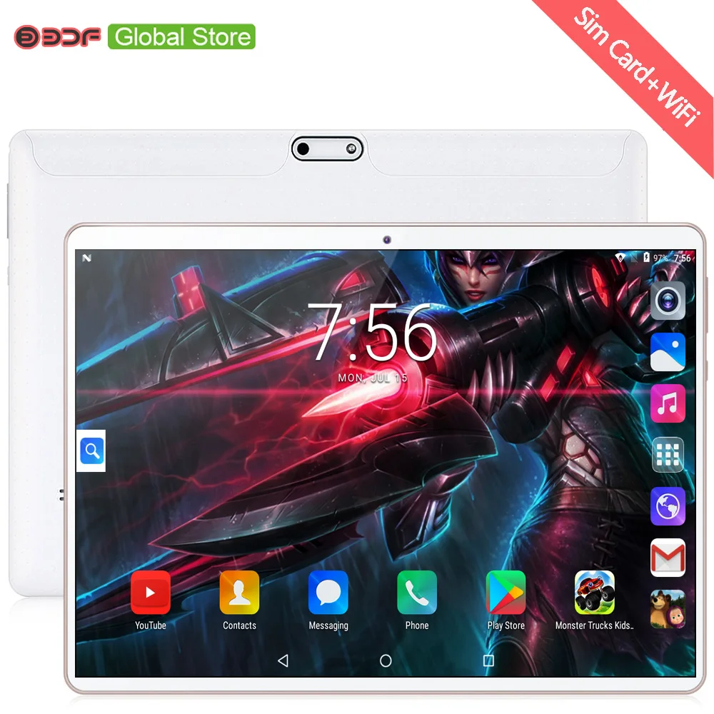 Новый планшетный ПК 10 дюймов Android 7 0 планшеты 1 Гб + 32 3G 2G телефонные звонки IPS Google Pc