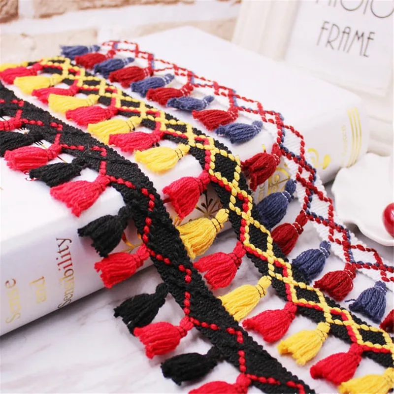 1 ярд/партия кружевная лента с помпонами бахромой шириной 5 см | Дом и сад