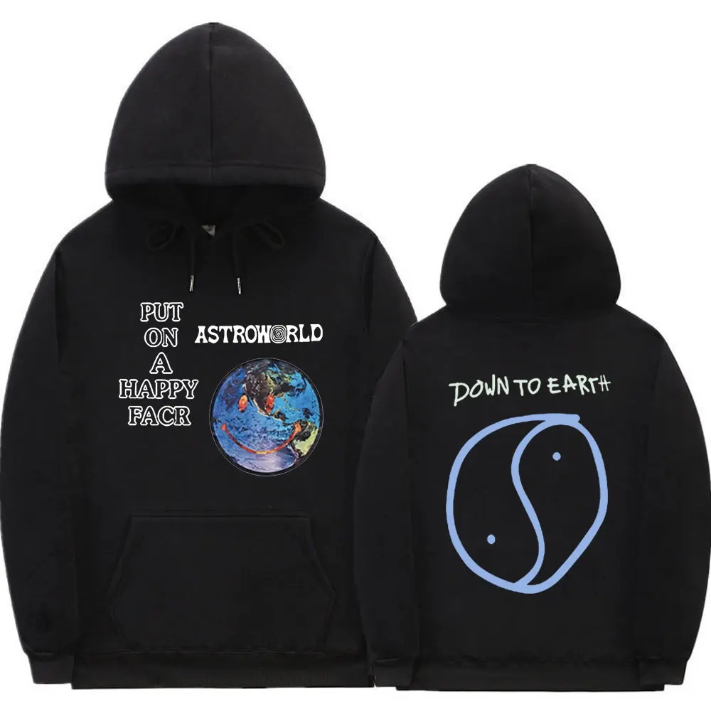 

Hip Hop Rap Cactus Jack Hoodie ASTROWORLD Letter Print Hoodies Tai Chi Pattern Sweatshirt Men Women Oversized Style Sweatshirts