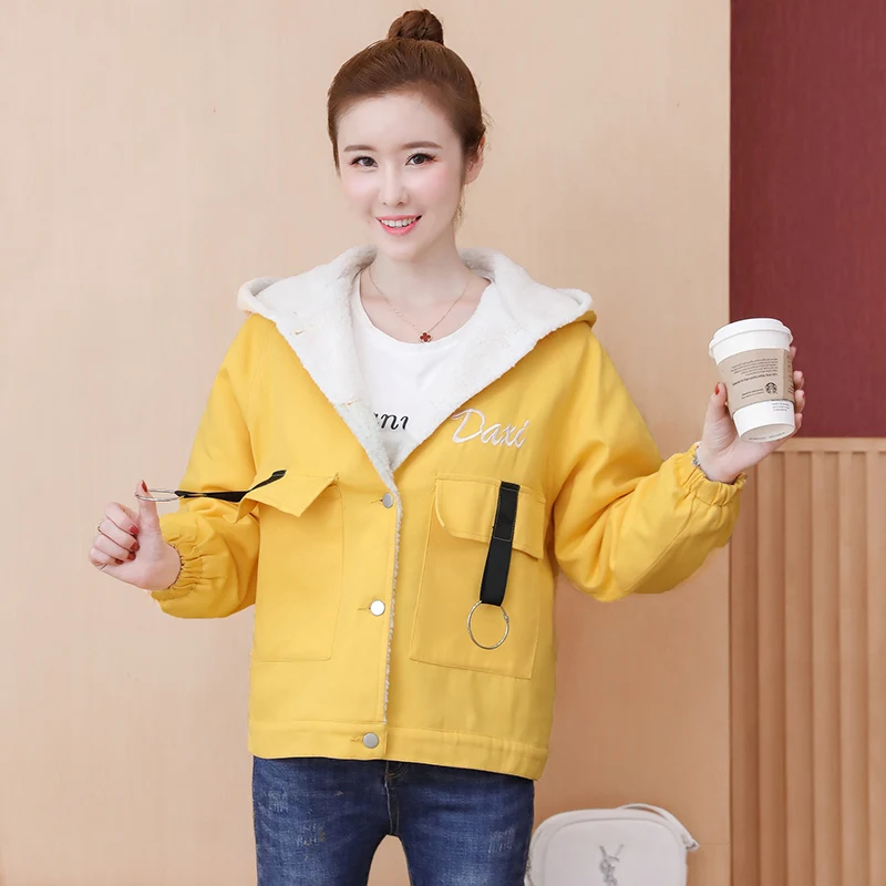 Женское базовое Пальто Толстая куртка женские теплые зимние хлопковые корейские