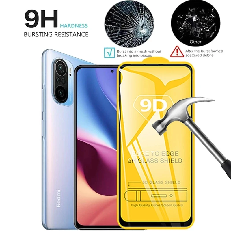 

4-in-1 9D Tempered Glass Screen Protectors for Xiaomi Mi Poco X3 Pro F3 NFC Protective Camera Lens Film for Xiaomi Poco M3 F2Pro