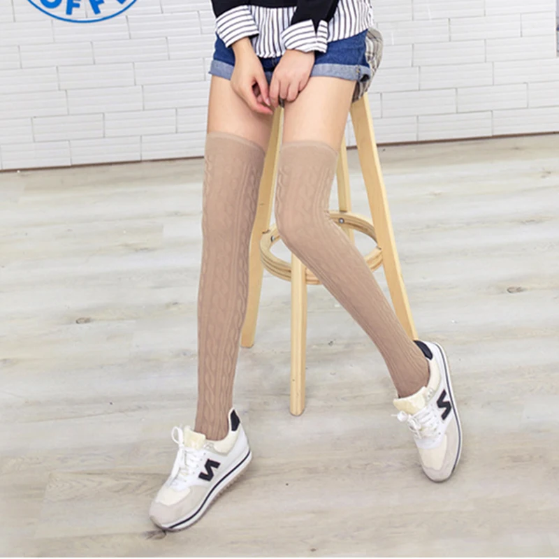 

2 Pairs Women's Knee High Socks Knitted Cotton Keep Warm Long Sock Fit For Ladies Girls Yoga Pilates Tight Socks Wholesale