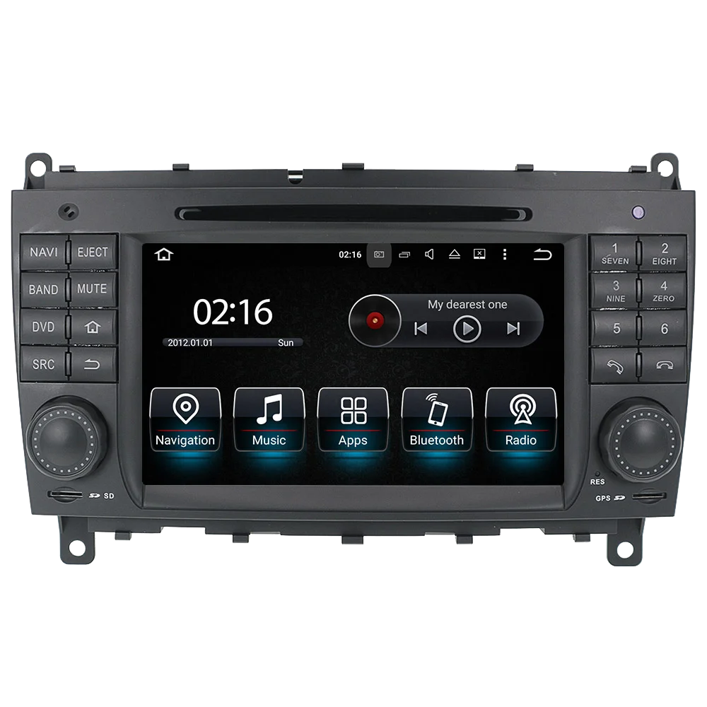 저렴한 Carplay-자동차 라디오 스테레오 스크린 무선 안드로이드 벤츠 CLK W209 GPS 플레이어 오디오 헤드 유닛, 벤츠 CLK W209 2006 2007 2008 2009 2010 2011 2012