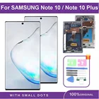 Оригинальный AMOLED ЖК-экран для Samsung Galaxy Note 10 Lcd N970F note10 Plus N975F Lcd Note 10 + дисплей сенсорный экран с пятнами