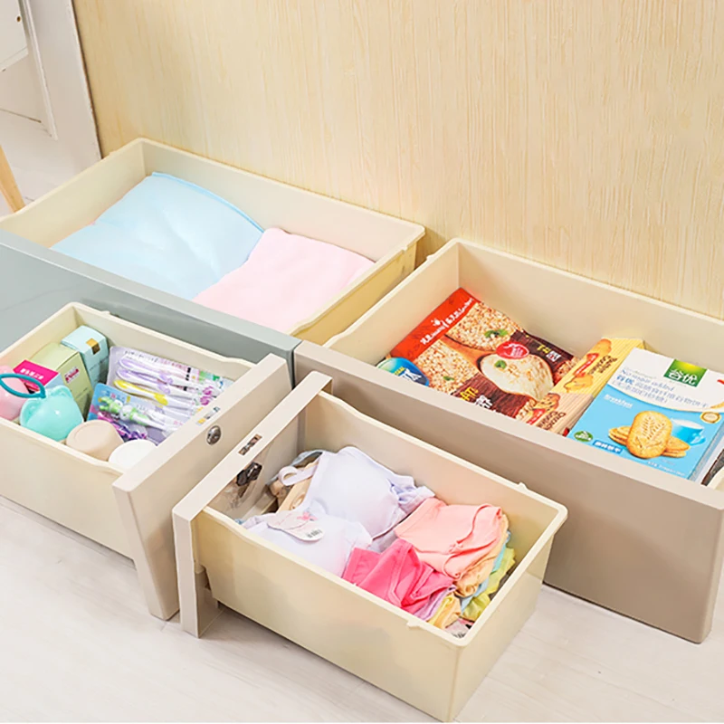 Большой ящик для хранения пластиковый одежды шкаф органайзер детской 5 слоев| |