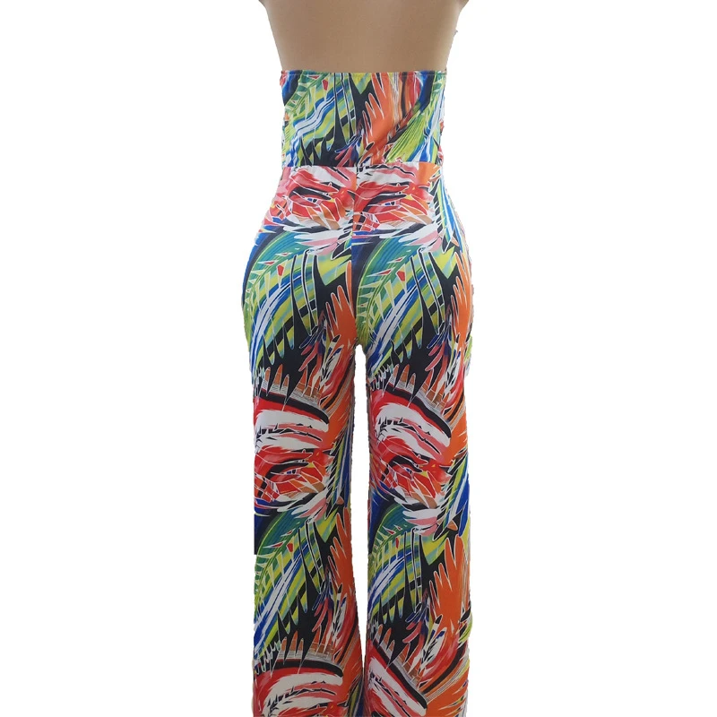 

Dashiki African Dress for Women Kanga Clothing Jumpsuit Sleeveless Slim Print Summer Multi Color Beachwear Sexy Lady Party 2021