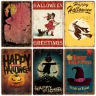 Плакат на Хэллоуин, винтажные жестяные знаки, декор для стен в стиле ретро, декор для кафе, бара, паба, трюков или лечения с тыквой