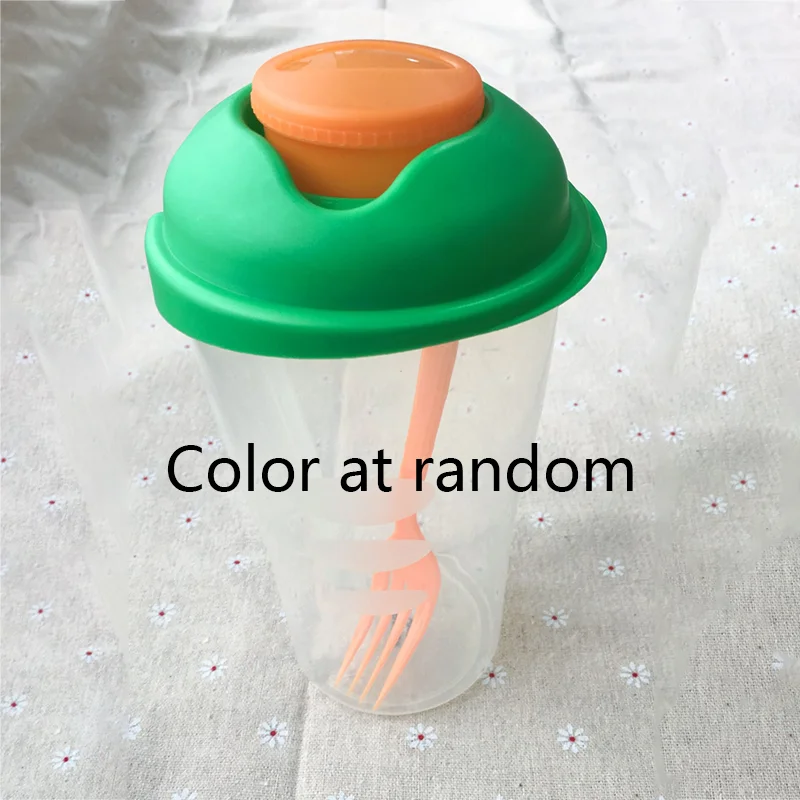 Чашка для фруктов и салата портативный шейкер вилка контейнер свежего спорта на