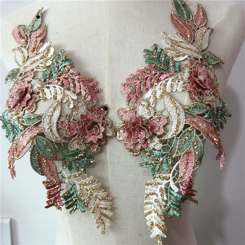 5 пар 3D цветная аппликация вышитый цветок с пришитым на патч одежда ярким