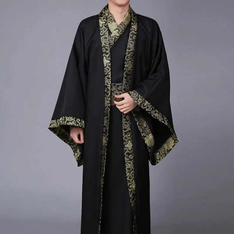 

New Chinese Ancient Costume Male Hanfu Men's Cosplay Costume Courtiers Officials Ministers of Han Dynasty Scholar Clothing Robe