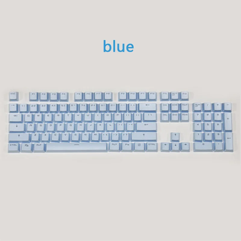 blue PBT Translucent Backlight Keycaps 104 Keys Mechanical Keyboard Key Cap Double Shot Key Cap For Cherry MX - Цвет: blue