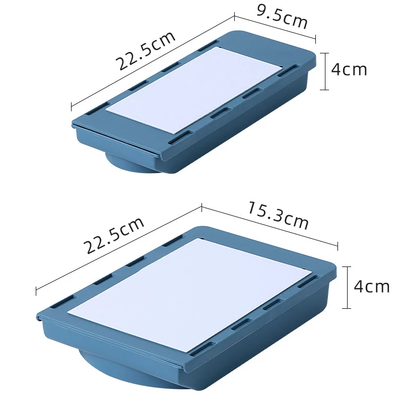 

Self Stick Pencil Tray Under Desk Drawer Organizer Hidden Storage Box School Stationery Case Drawer Solid Color Storage Boxes