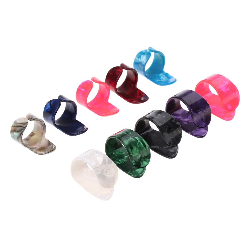 

5 Pieces Finger Selection With 5 Pieces Thumb Picks Colorful - Instrument Accessories Colorful