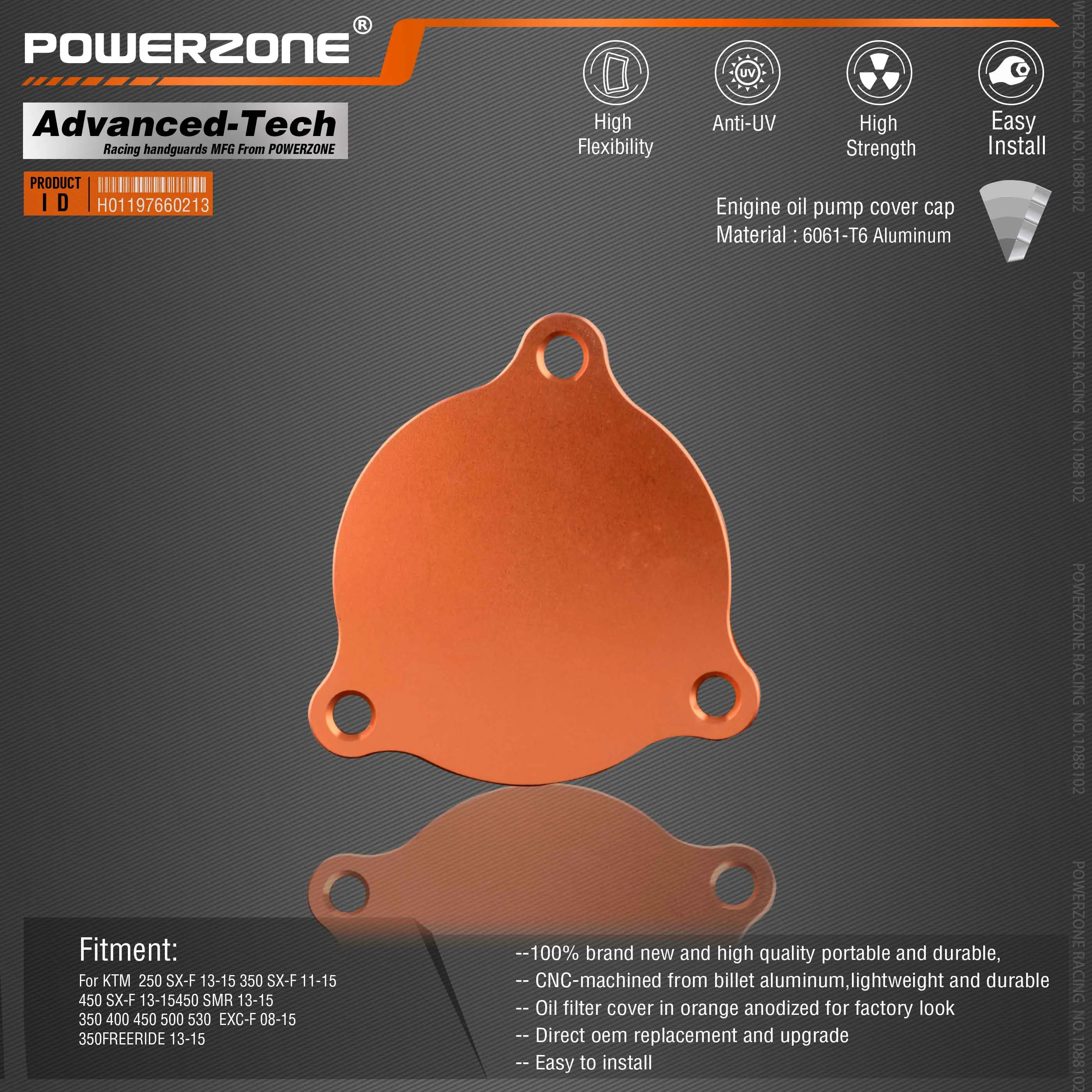 Крышка колпачка масляного насоса Powerzone для KTM 250SX-F450SX-F 450SMR 350Freeride13-15 350 SX-F 11-15350 400 450