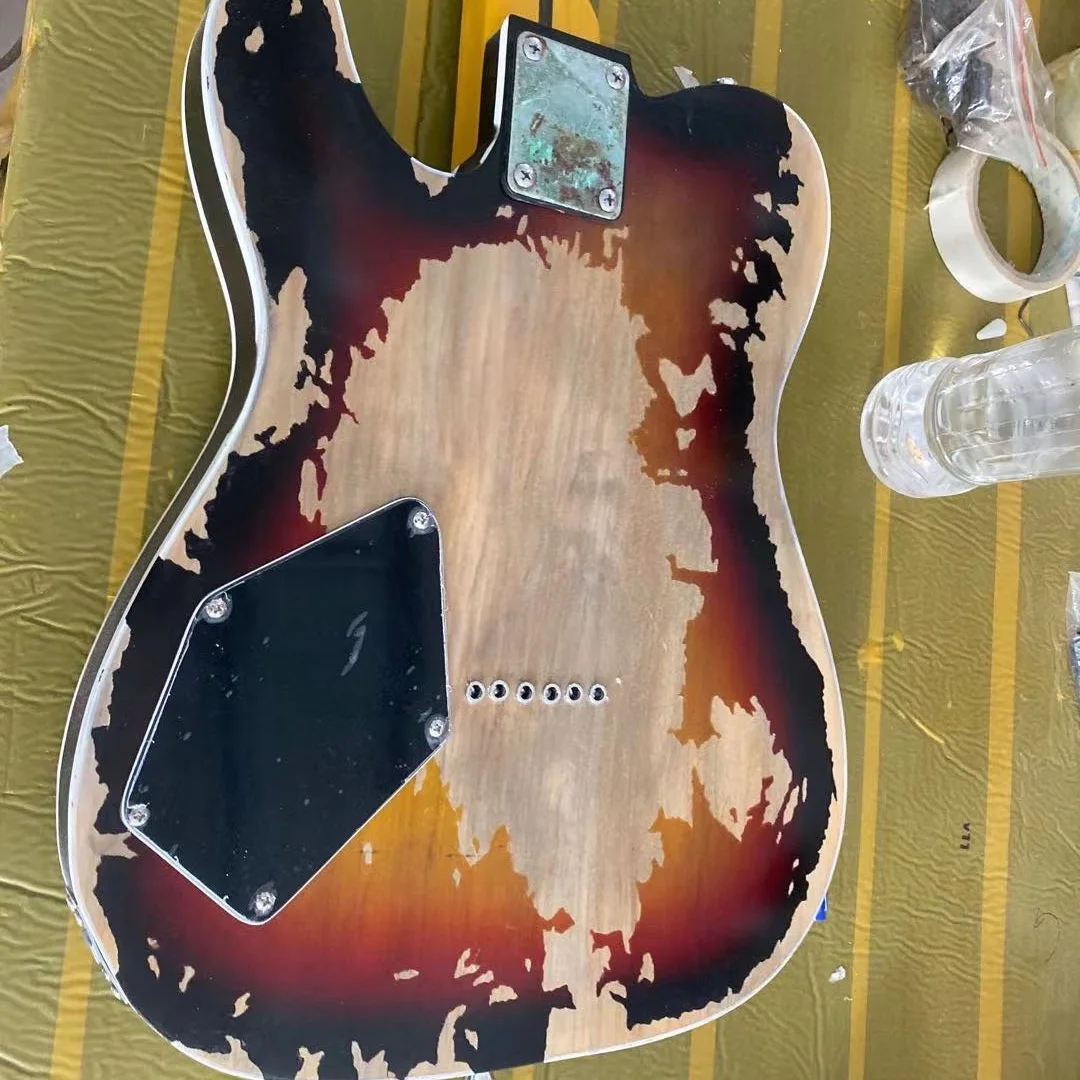 Электрическая гитара Andy Relic Tele Sunburst цветная Кленовая грифельная доска двойная