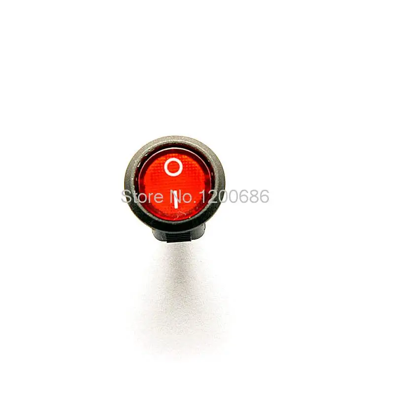 Маленький круглый переключатель красный 2 фута файла клавишный 3A / 250V 6A 125V |