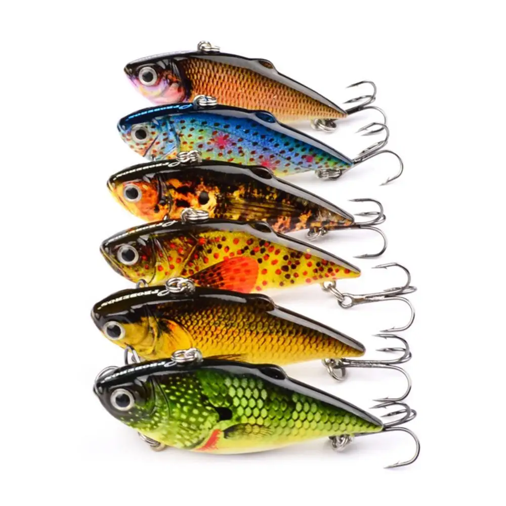 

75% Discounts Hot! 6.4cm Simulation Painting Hard Fishing Bait Lures VIB Crankbait Fishing Tackle
