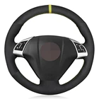 DIY ручной работы черная замша чехол рулевого колеса автомобиля для Fiat Bravo 2007-2015 Doblo 2010-2015 Opel Combo 2012