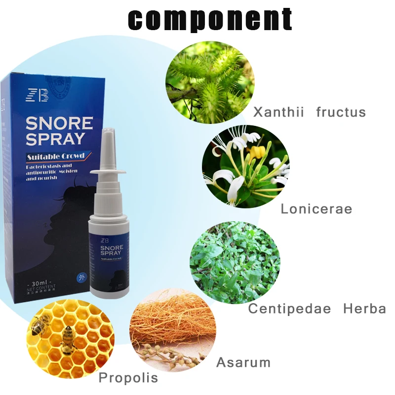 Спрей от храпа 30 мл лечение хронического синусита ринита загруженности зуда