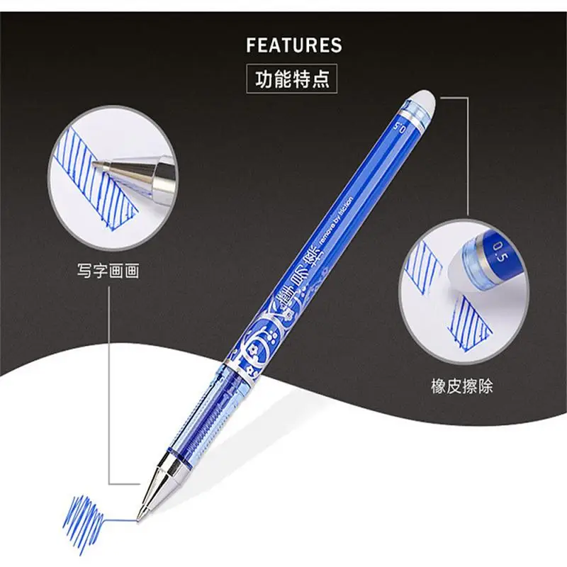 1PCS/Sell Can Eliminate Rod Erasable Pen Blue / Black Ink Refill Magic Ballpoint Office Supplies Student Exam Spare Unisex - купить по