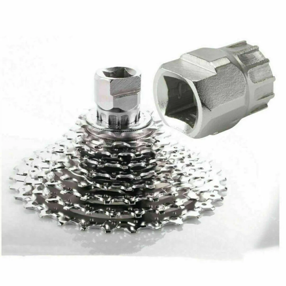 

12 Teeth Flywheel Socket Tool Repair Silver HCS Maintenance Bicycle Cassette
