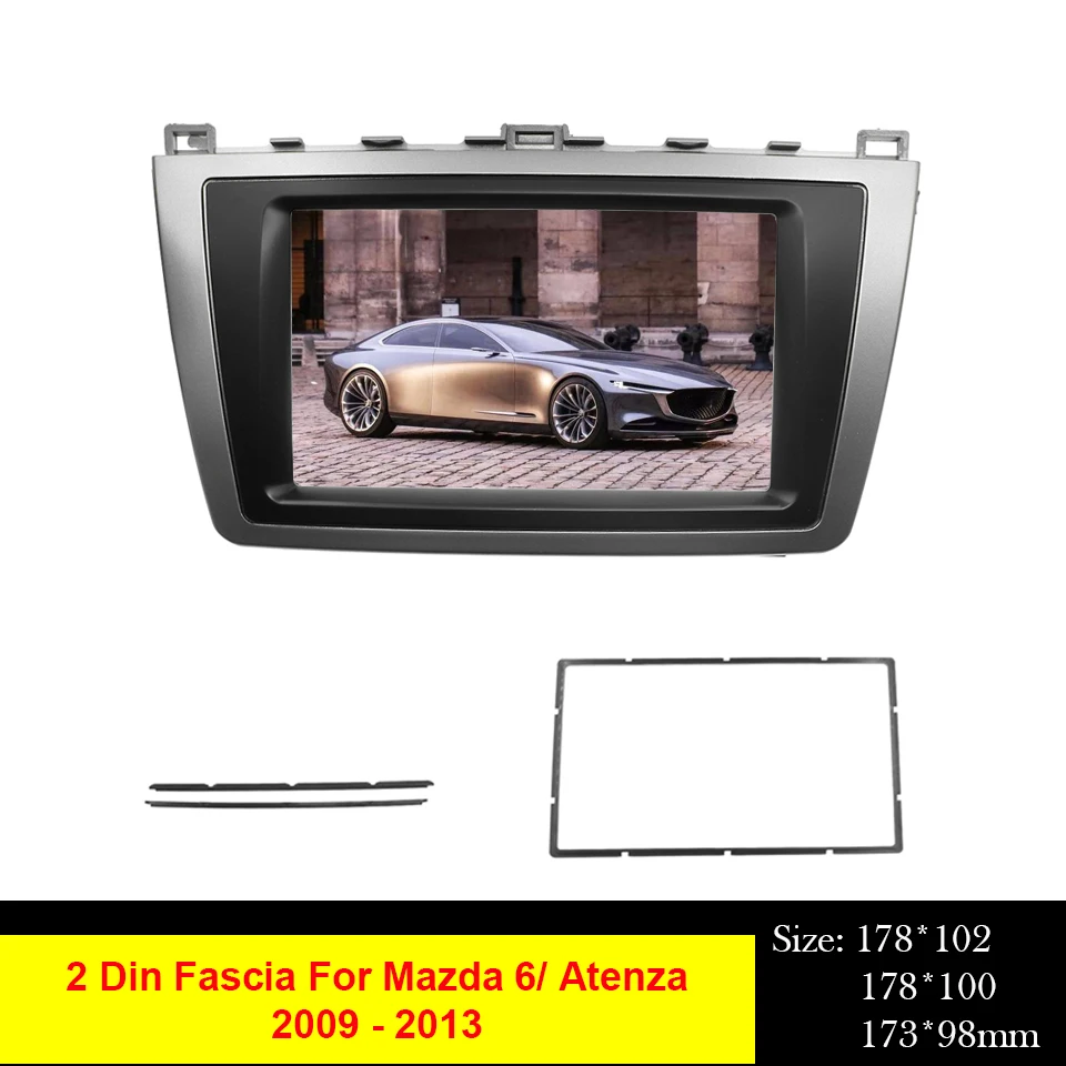 Подходит для Mazda 6 Atenza 2009 2010 2011 2012 2013 2 Дина DVD Радио рамка лицевой панели Панель